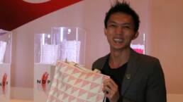 Casey Chen and his Singapore Heart Flag NDP Tote Bag