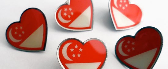 Buy a Singapore Heart Flag