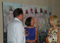 Ms Ava Tan Lei chats with guests