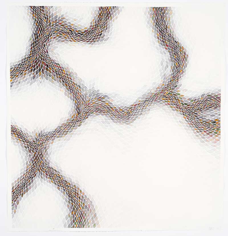 Composition I, 2014. Watercolor on Arches Aquarelle paper. 113 x 113 cm. Courtesy of Sabrina Amrani Gallery and the artist