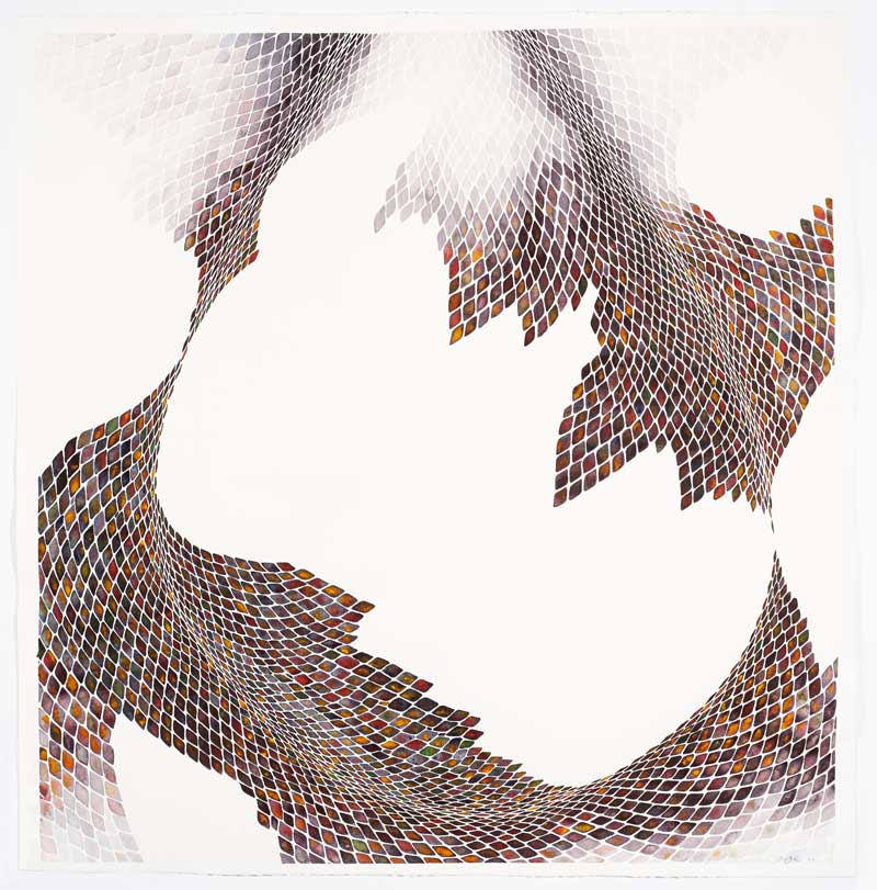 Composition II, 2014. Watercolor on Arches Aquarelle paper. 113 x 113 cm. Courtesy of Sabrina Amrani Gallery and the artist