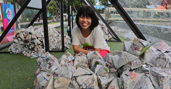 Karen Mitchell, Beginning and End - Location: Singapore Management University - Opposite Singapore Art Museum (photo credit: Richard Koh)