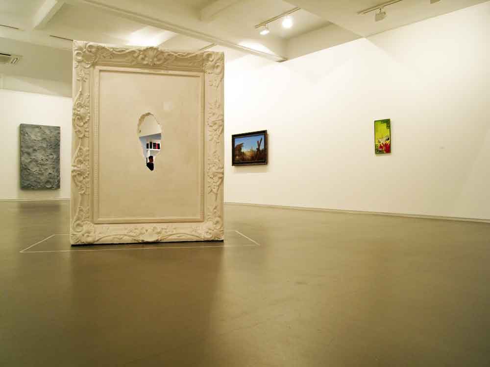Francis Ng, After Fontana, 2015, Plaster de Paris reinforced, 78.7 x 59.1 x 19.6 inches/200 x 150 x 50 cm