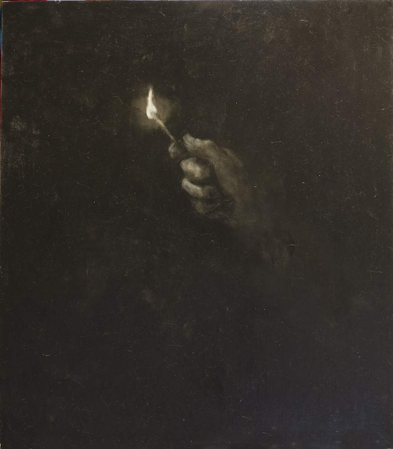 Martin Constable, Explosion of Heat, In my Dark Siberia, 2015, oil paint on MDF, 27.6 x 23.6 inches/70 x 60 cm; Image courtesy Sundaram Tagore Gallery