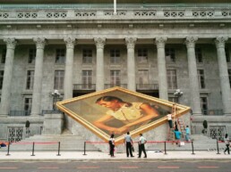 Blown up portrait of Lee Boon Ngan, wife of the artist, Chua Mia Tee. Photo courtesy of Heage Hue.