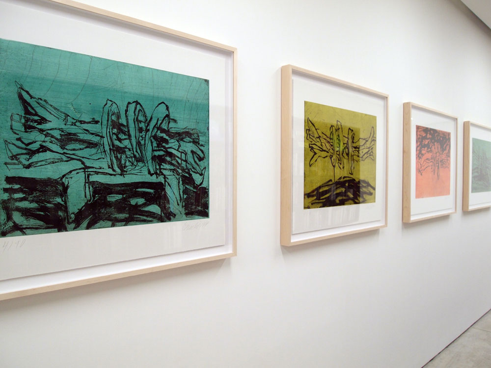 A series of printmaking artworks done in line etching and sugar lifting aquatint
