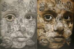 'Four-Seasons-of-a-Rose'-by-Aleah-Angeles,-2015,-300-x-400-cm-(Diptych),-Oil-on-Canvas
