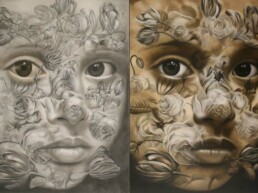 'Four-Seasons-of-a-Rose'-by-Aleah-Angeles,-2015,-300-x-400-cm-(Diptych),-Oil-on-Canvas