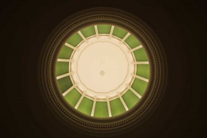 Architectural feature at entrance of UOB Southeast Asia Gallery at the former Supreme Court