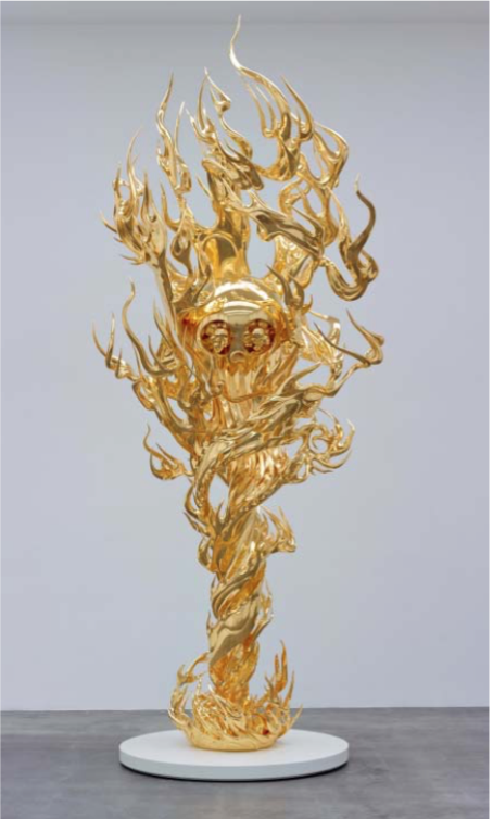 The Birth Cry of a Universe
2005,,Gold leaf on FRP,
451.3 x 268 x 302.8 cm
. Image courtesy: Gagosian Gallery, New York
© 2005-2015 Takashi Murakami/Kaikai Kiki Co., Ltd. All Rights Reserved.