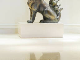 Jim Dine’s Fu dog in lobby looks always alert and ready to protect the patrons of the hotel.