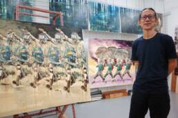 2021, Boo Sze Yang at the studio - Dancing with Wolves