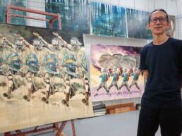 2021, Boo Sze Yang at the studio - Dancing with Wolves