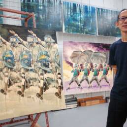 2021, Boo Sze Yang at the studio - Dancing with Wolves