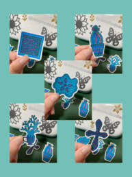 Debbie Ho - Sticker bundle 2 - Cube, Floral Teardrops, Faith, Cactus 2, Cactus 3