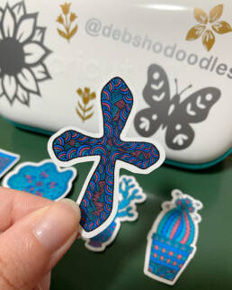 Debbie Ho - Sticker bundle 2 - Cube, Floral Teardrops, Faith, Cactus 2, Cactus 3