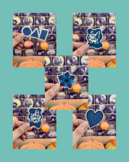 Debbie Ho - Sticker bundle 3 - Heart, Flower, Stay Safe, Merry Christmas, Doodle Game