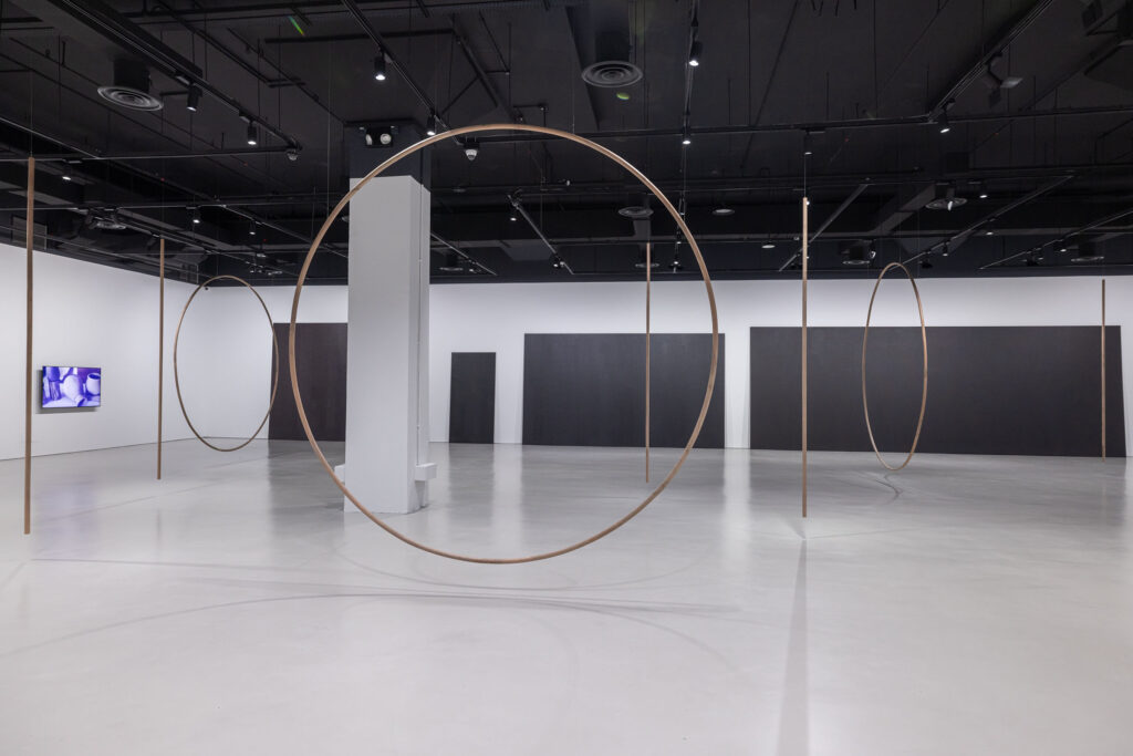 Installation view of Maria Taniguchi's 'Runaways' (2026) as part of 'Maria Taniguchi_ Afterimage' at SAM at Tanjong Pagar Distripark. Image courtesy of Singapore Art Museum